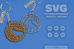 Dog Mandala Keychain SVG Product Image 1