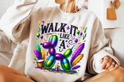 Walk it Like A Dog Mardi Gras PNG, Mardi Gras Sublimation Product Image 2