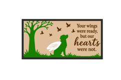 Dog with Wings Memorial Sign SVG Laser Cut Design Product Image 2