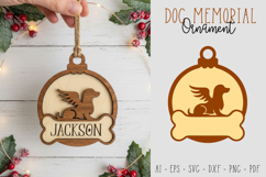 Dog Memorial Ornament Laser Cut Product Image 1