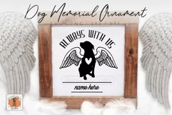 Dog Memorial Ornament SVG Angel Dog Christmas Round Ornament