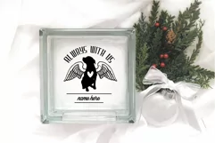 Dog Memorial Ornament SVG Angel Dog Christmas Round Ornament