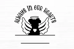 Pet Memorial Sign SVG Always In Our Hearts SVG Dog Paws SVG Product Image 2