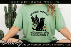 Dog Memorial SVG for Cricut My Angel Has Paws Farmhouse Sign Product Image 7