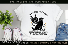 Dog Memorial SVG for Cricut My Angel Has Paws Farmhouse Sign Product Image 6