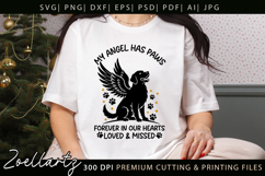 Dog Memorial SVG for Cricut My Angel Has Paws Farmhouse Sign Product Image 3