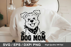 Dog Mom - Dog Bandana SVG Design Product Image 1