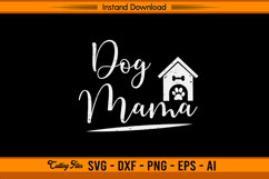 Dog Mama SVG Design with Paw Print and Doghouse Product Image 1