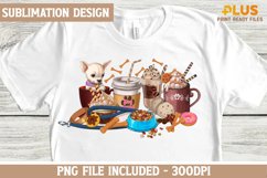 Dog Mom Coffee and Lattes Sublimation Design Product Image 1