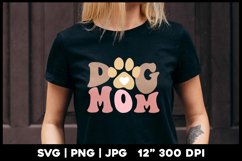 Dog Mom with Paw svg Product Image 1