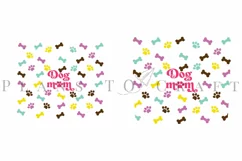dog mom dog paw bones dog mama dog lover skinny tumbler sublimation design for 20oz and 30oz skinny tumbler sublimation wrap