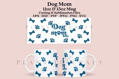 dog mom dog paws and bones coffee mug sublimation wrap glass mug wrap svg presized for 11oz and 15oz glass ready to cut and sublimation files