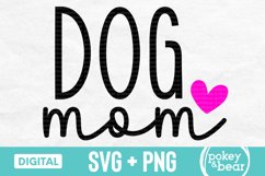 Dog Mom Heart SVG cut file and PNG sublimation design preview