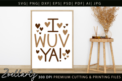 I Wuv Ya SVG Dog Mom SVG Mothers Day T-shirt Mug Tote Bags Product Image 3