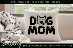 Dog Mom SVG Cut Files Mothers Day T-shirt Mug Pillow Design Product Image 5