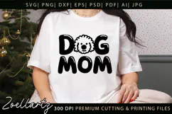 Dog Mom SVG Cut Files Mothers Day T-shirt Mug Pillow Design Product Image 2
