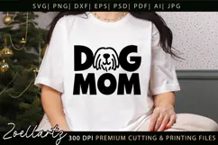 Dog Mom SVG Cut Files Mothers Day T-shirt Mug Pillow Design Product Image 1