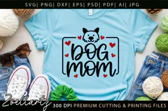 Dog Mom SVG Paw Prints Mothers Day T-shirt Mug Pillow Design Product Image 3