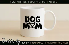 Dog Mom SVG Cut Files Mothers Day T-shirt Mug Pillow Design Product Image 8