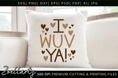 I Wuv Ya SVG Dog Mom SVG Mothers Day T-shirt Mug Tote Bags Product Image 5