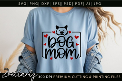 Dog Mom SVG Paw Prints Mothers Day T-shirt Mug Pillow Design Product Image 6