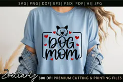Dog Mom SVG Paw Prints Mothers Day T-shirt Mug Pillow Design Product Image 6