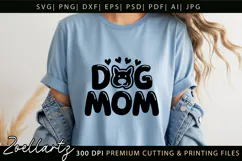 Dog Mom SVG Cut Files Mothers Day T-shirt Mug Pillow Design Product Image 5