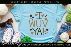 I Wuv Ya SVG Dog Mom SVG Mothers Day T-shirt Mug Tote Bags Product Image 6