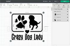 Dog Mom SVG Funny Quote Dog Paw Print SVG Crazy Dog Lady