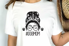 Dog Mom SVG PNG DXF | Messy Bun SVG | Dog Lover Gift Product Image 4
