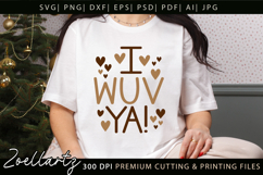 I Wuv Ya SVG Dog Mom SVG Mothers Day T-shirt Mug Tote Bags Product Image 1