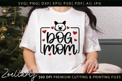 Dog Mom SVG Paw Prints Mothers Day T-shirt Mug Pillow Design Product Image 8