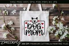 Dog Mom SVG Paw Prints Mothers Day T-shirt Mug Pillow Design Product Image 7