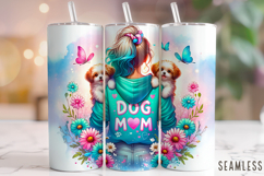 Dog Mom Tumbler Wrap, Dog Lover Tumbler PNG, Dog Tumbler PNG Product Image 1