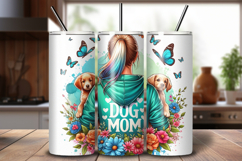 Dog Mom Tumbler Wrap PNG, 20oz Dog Lover Sublimation Design Product Image 1