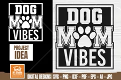 Dog Mom Vibes Svg - Dog Mama Varsity Svg - Dog Mom Shirts Product Image 1