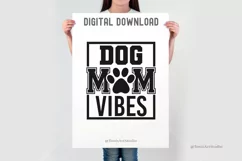 Dog Mom Vibes Svg - Dog Mama Varsity Svg - Dog Mom Shirts Product Image 3