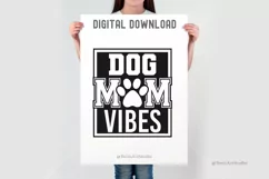 Dog Mom Vibes Svg - Dog Mama Varsity Svg - Dog Mom Shirts Product Image 4
