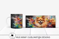 mug with pomeranian wrap