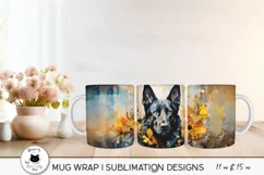 german shepherd mug design