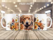 Dog 3D Mug Wrap Sublimation Designs, 3d Mug, Dog Png