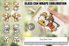 Glass Can Wraps Dog New Year Product Image 1