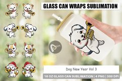 Glass Can Wraps Dog New Year Product Image 1