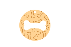 Round Dog Ornament Laser Cut - Christmas Tree Decorations Product Image 2