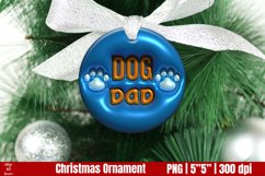 Christmas Dog Ornament | 3D Inflated Puff PNG Product Image 1