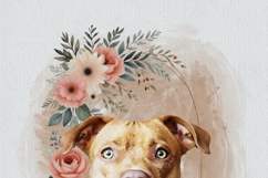 Pet Portrait with Watercolor Flowers Product Image 2
