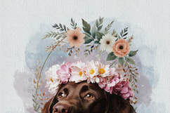 Whimsical Floral Pet Watercolor Art Product Image 3