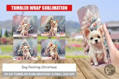 Tumbler Wrap Dog Christmas Painting Product Image 1