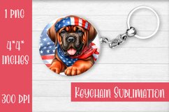 Keychain. Mastiff dog. Keychain American patriotic. Product Image 1