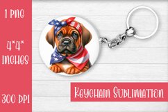 Keychain. Mastiff dog. Keychain American patriotic. Product Image 1